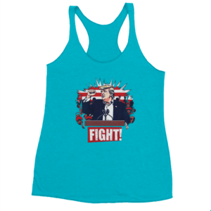 Bold Trump ‘Fight!’ – Limited Edition Iconic Rally Design | Débardeur à dos nageur pour femme | Next Level 6733