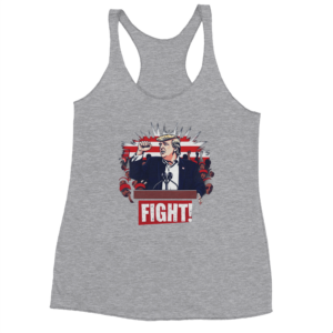 Bold Trump ‘Fight!’ – Limited Edition Iconic Rally Design | Débardeur à dos nageur pour femme | Next Level 6733