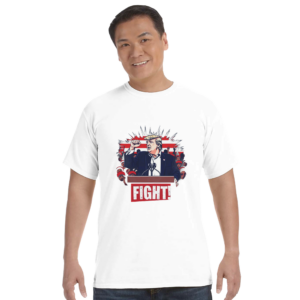 Bold Trump ‘Fight!’ – Limited Edition Iconic Rally Design | T-shirt homme épais ras du cou | Comfort Colors C1717