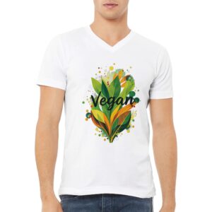 Vegan | T-shirt unisexe premium col en V