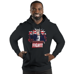 Bold Trump ‘Fight!’ – Limited Edition Iconic Rally Design | Sweat à capuche unisexe Ultimate Fleece | Threadfast 320H