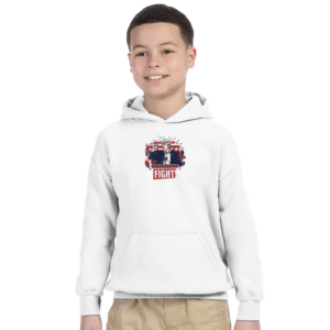 Bold Trump ‘Fight!’ – Limited Edition Iconic Rally Design | Sweat à capuche enfant classique | Gildan 18500B