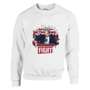 Bold Trump ‘Fight!’ – Limited Edition Iconic Rally Design | Sweat-shirt unisexe classique ras du cou | Gildan® 18000