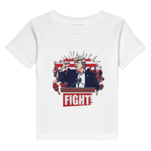 Bold Trump ‘Fight!’ – Limited Edition Iconic Rally Design | T-shirt en jersey de coton pour enfant | Rabbit Skins 3301T