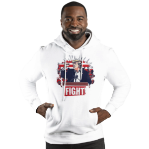 Bold Trump ‘Fight!’ – Limited Edition Iconic Rally Design | Sweat à capuche unisexe Ultimate Fleece | Threadfast 320H