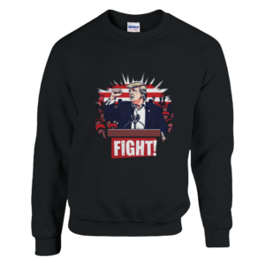 Bold Trump ‘Fight!’ – Limited Edition Iconic Rally Design | Sweat-shirt unisexe classique ras du cou | Gildan® 18000