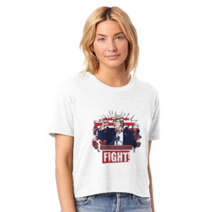 Bold Trump ‘Fight!’ – Limited Edition Iconic Rally Design | T-shirt femme court ras du cou Headliner | Alternative 5114BP