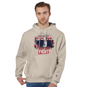 Bold Trump ‘Fight!’ – Limited Edition Iconic Rally Design | Sweat à capuche unisexe en polyester recyclé | Champion S1051