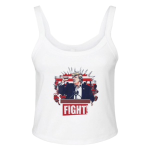 Bold Trump ‘Fight!’ – Limited Edition Iconic Rally Design | Débardeur femme micro-côtelé Scoop | Bella + Canvas 1012BE