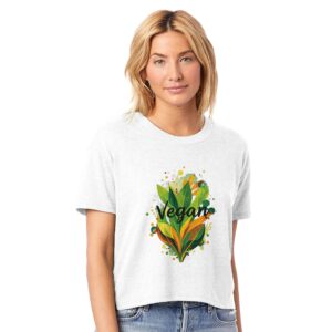 Vegan | T-shirt femme court ras du cou Headliner | Alternative 5114BP