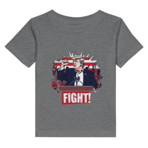 Bold Trump ‘Fight!’ – Limited Edition Iconic Rally Design | T-shirt en jersey de coton pour enfant | Rabbit Skins 3301T
