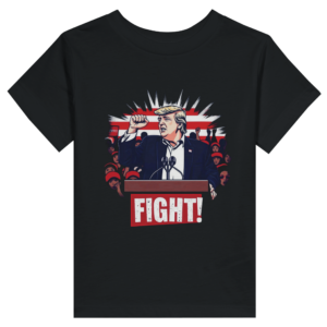 Bold Trump ‘Fight!’ – Limited Edition Iconic Rally Design | T-shirt de base pour enfant | Bella + Canvas 3001T