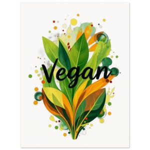 Vegan | Poster qualité musée en papier mat
