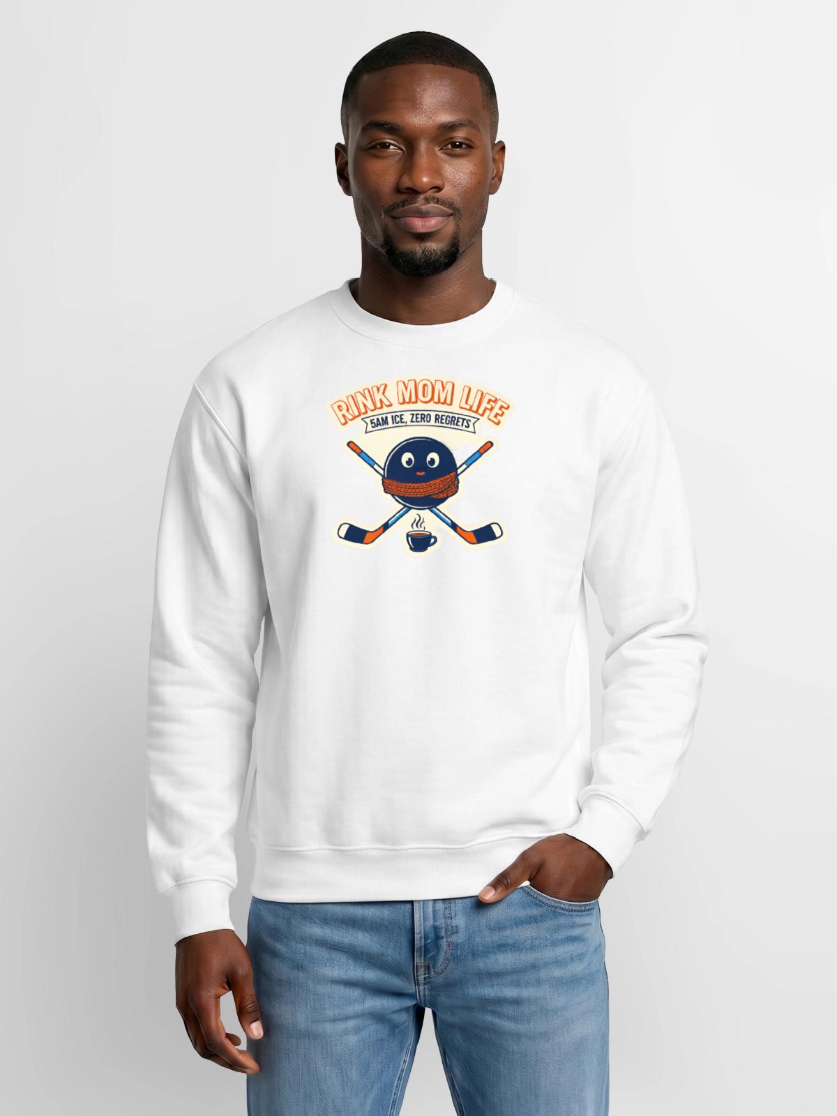 Rink Mom Life: 5AM Ice No Regrets Unisex Crewneck - Image 3