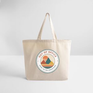 Mountain Sunset Badge Eco-Friendly Cotton Tote