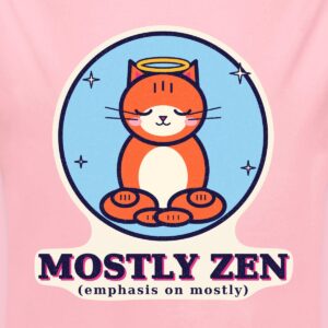 Organic Zen Cat Long Sleeve Baby Bodysuit – Cute Design