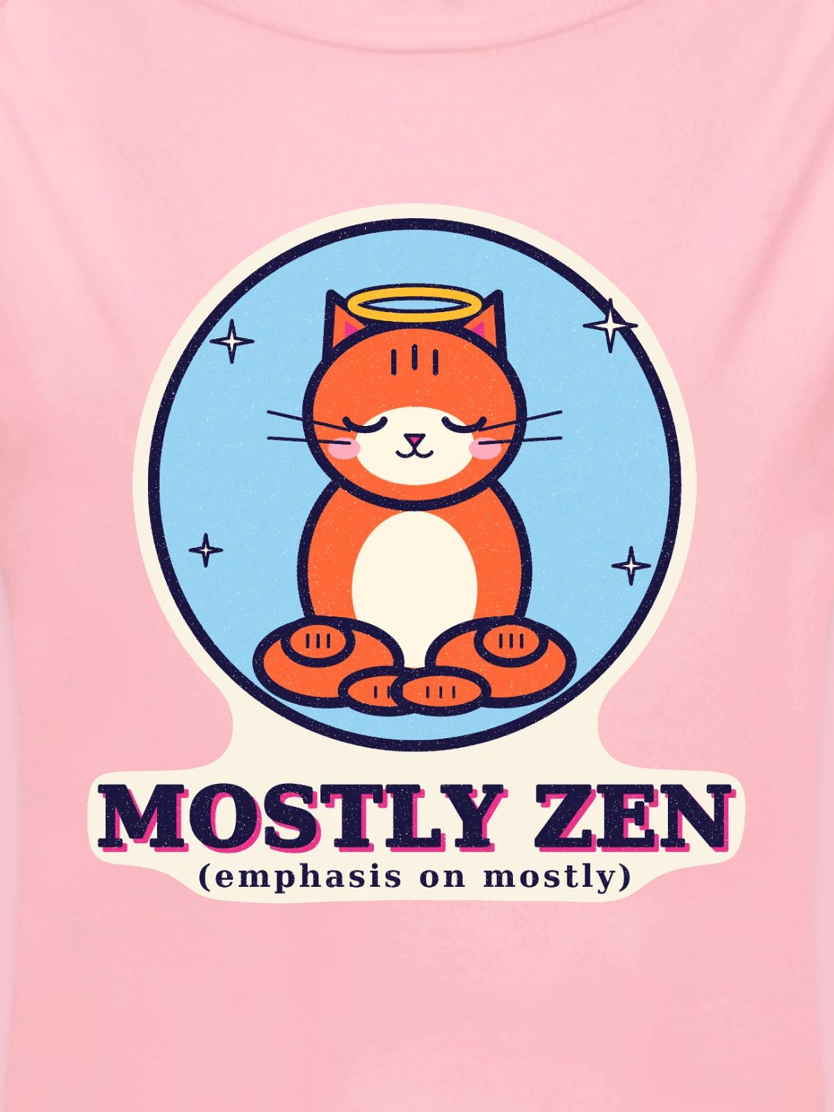 Zen Cat Halo Organic Long Sleeve Baby Bodysuit | Cute Kitty - Image 2