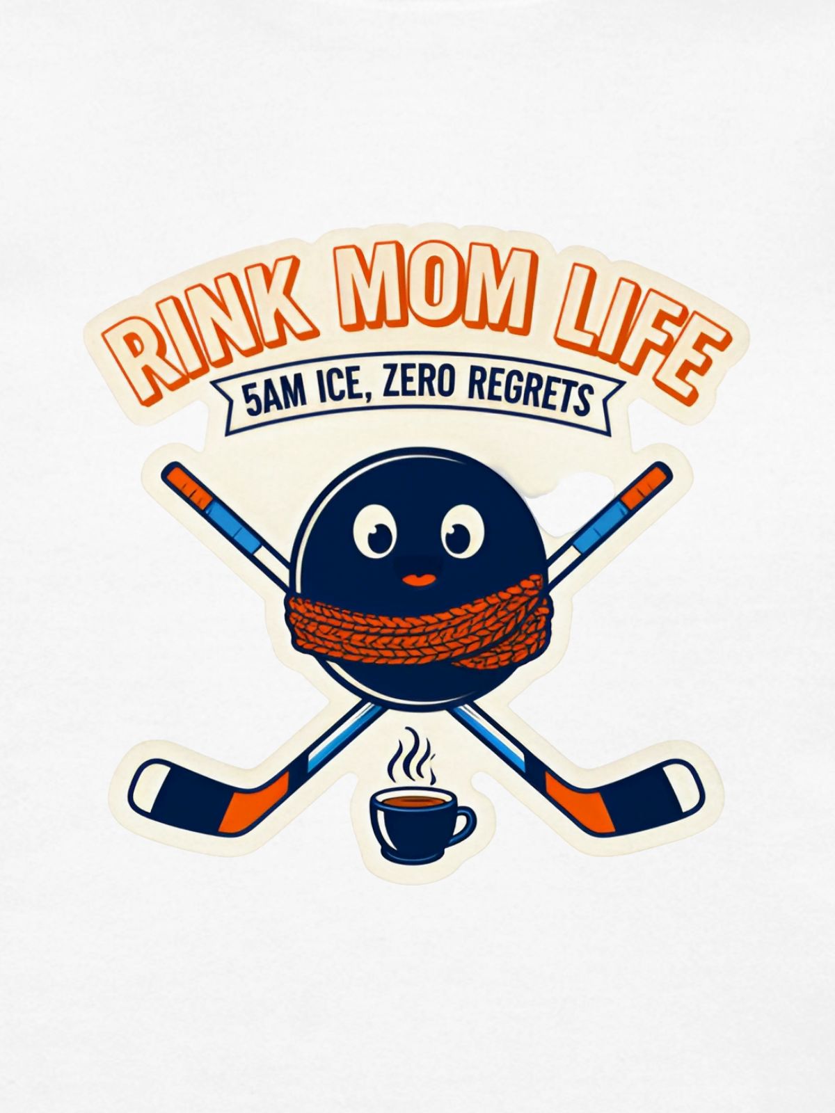 Rink Mom Life: 5AM Ice No Regrets Unisex Crewneck - Image 2