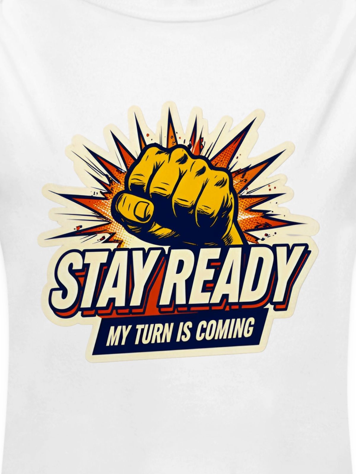 Stay Ready Fist Power Organic Baby Bodysuit - Image 2