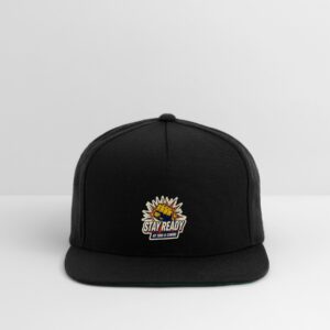 Show your power and confidence with this 'Stay Ready' snapback cap. Its bold comic fist design demands attention wherever you go.