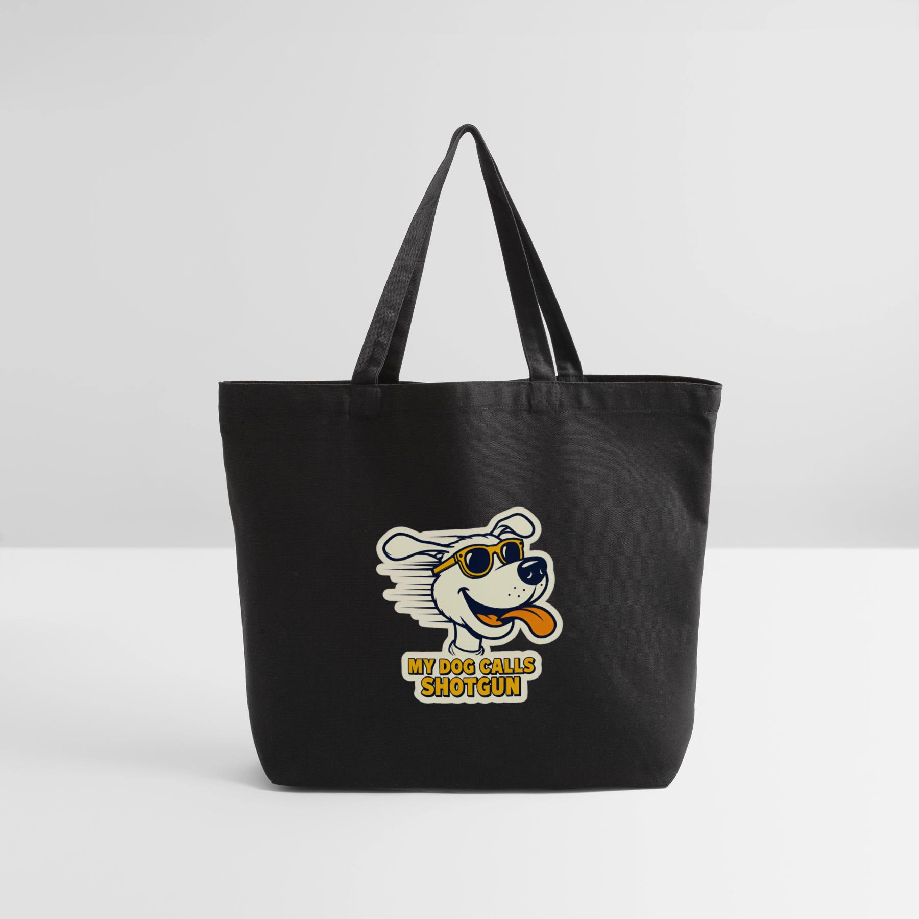 Funny Dog Calls Shotgun Eco Cotton Tote Bag
