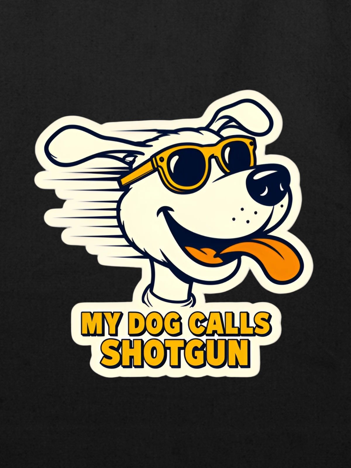 Funny Dog Calls Shotgun Eco Cotton Tote Bag - Image 2