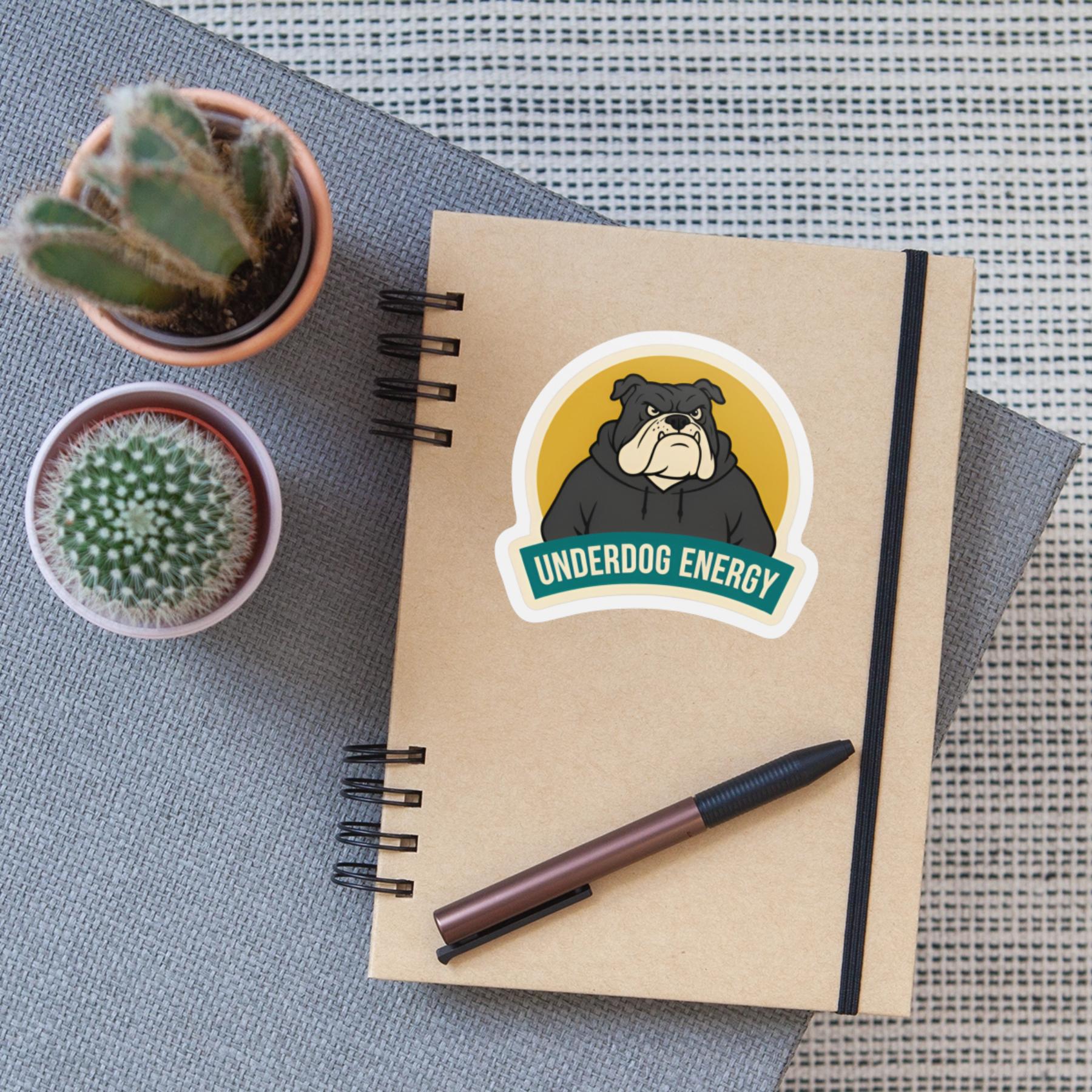 Underdog Energy Bulldog Sticker - Show Your Grit