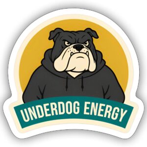 Underdog Energy Bulldog Sticker – Show Your Grit