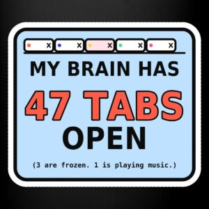 Brain Has 47 Tabs Open Funny Mug